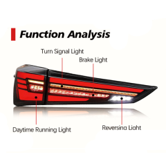 Suitable for 2022 Toyota Crown Kluger HANLANDA Modified taillight LED high brightness running lights turn signal lights