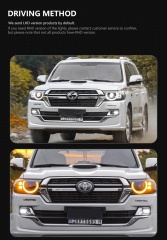 TOYOTA Highlander Car Styling for Toyota Land Cruiser Headlights 2016-2021 LC70-LC90 LED Headlight DRL LED Projector Lens Automotive Accessories