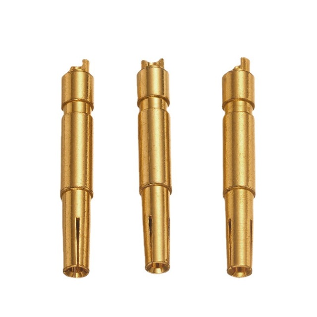 Connector pin jack aviation connector pin jack crown spring pin socket female hole beryllium copper gold plated.