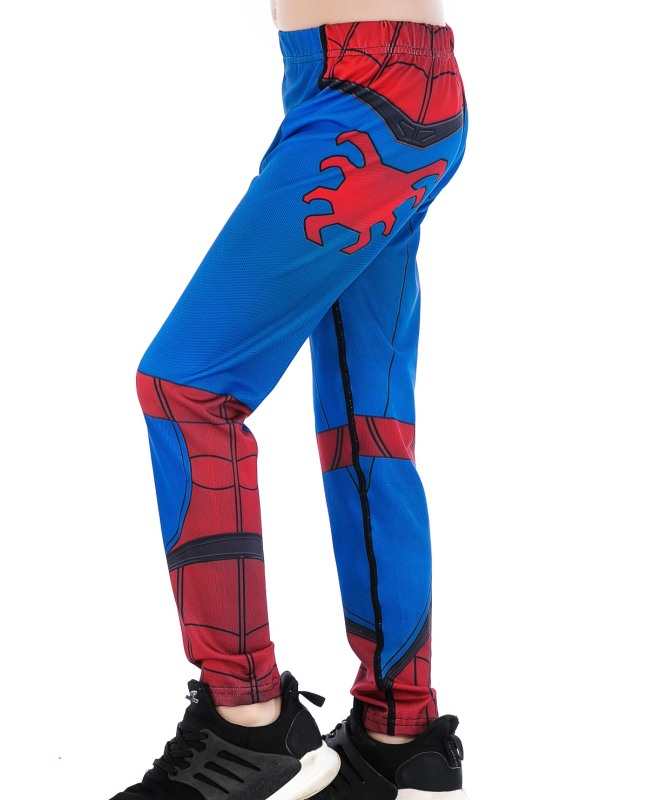 Boys Superhero Long Pants Lightweight Compression Leggings Base Layer Kids Sport Running Trouser