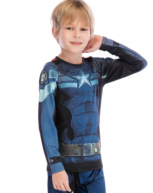 Boys Superhero Long Sleeve Boys Party Classic Role Playing Leisure Long Sleeve T-Shirt