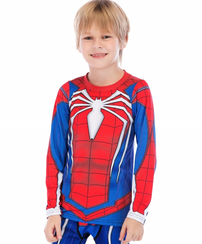 Boys Superhero Long Sleeve Boys Party Classic Role Playing Leisure Long Sleeve T-Shirt