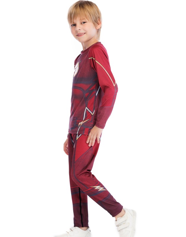 Boys Superhero Long Pants Lightweight Compression Leggings Base Layer Kids Sport Running Trouser