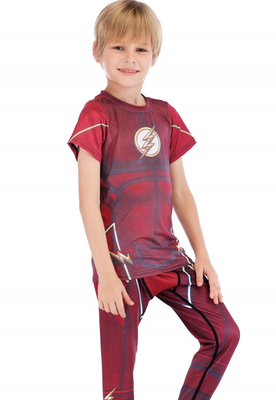 Boys Superhero Classic Serices Tracksuits Kids Role Playing Sports Performance Suit