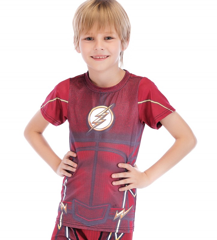 Boys Superhero Series Short Sleeve Boys Party Classic Role Playing Leisure Tops