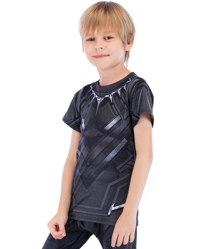 Boys Superhero Series Short Sleeve Boys Party Classic Role Playing Leisure Tops