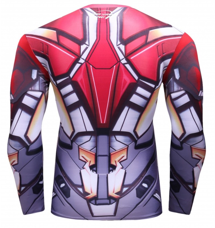 Men's Iron Superhero Sports Shirt Party/Gift Running Functional Long Sleeve Tee