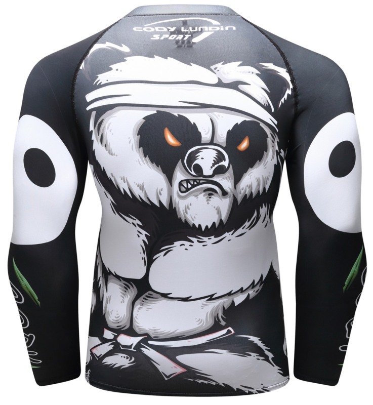 Men's Compression Shirts Fitness Long Sleeve Tees 3D Graphic Digital Print T-Shirt Running Tops