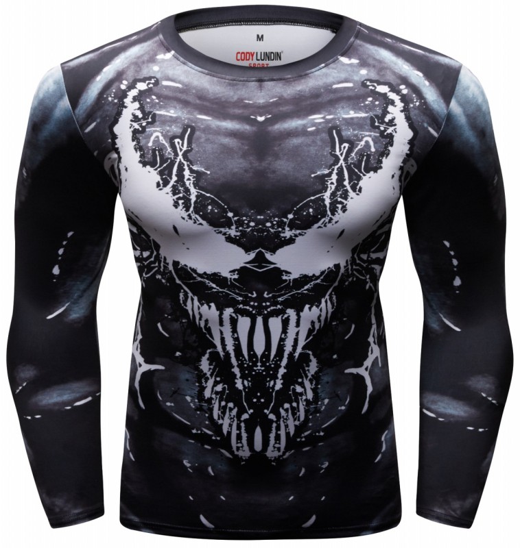 Men's Anime Series Compression Sports Shirt Skin Running Long Sleeve Tee