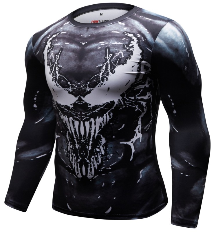 Men's Anime Series Compression Sports Shirt Skin Running Long Sleeve Tee