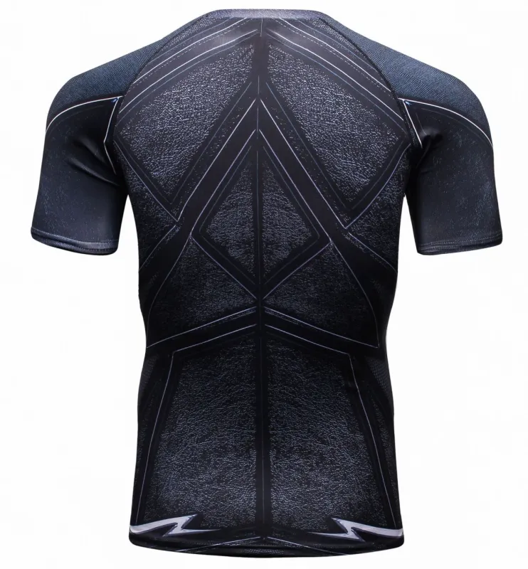 Men's Compression Sport T-Shirt Tight Fitness Shirt Lightning Armor Sports Short Sleeve