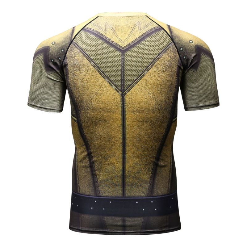 Men's Compression Sport T-Shirt Tight Fitness Shirt Lightning Armor Sports Short Sleeve