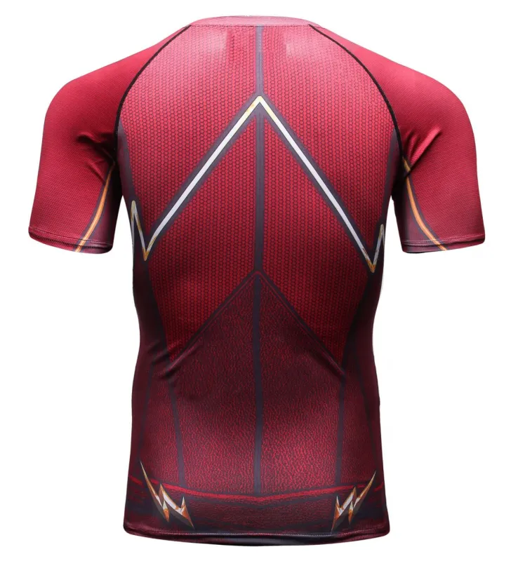 Men's Compression Sport T-Shirt Tight Fitness Shirt Lightning Armor Sports Short Sleeve