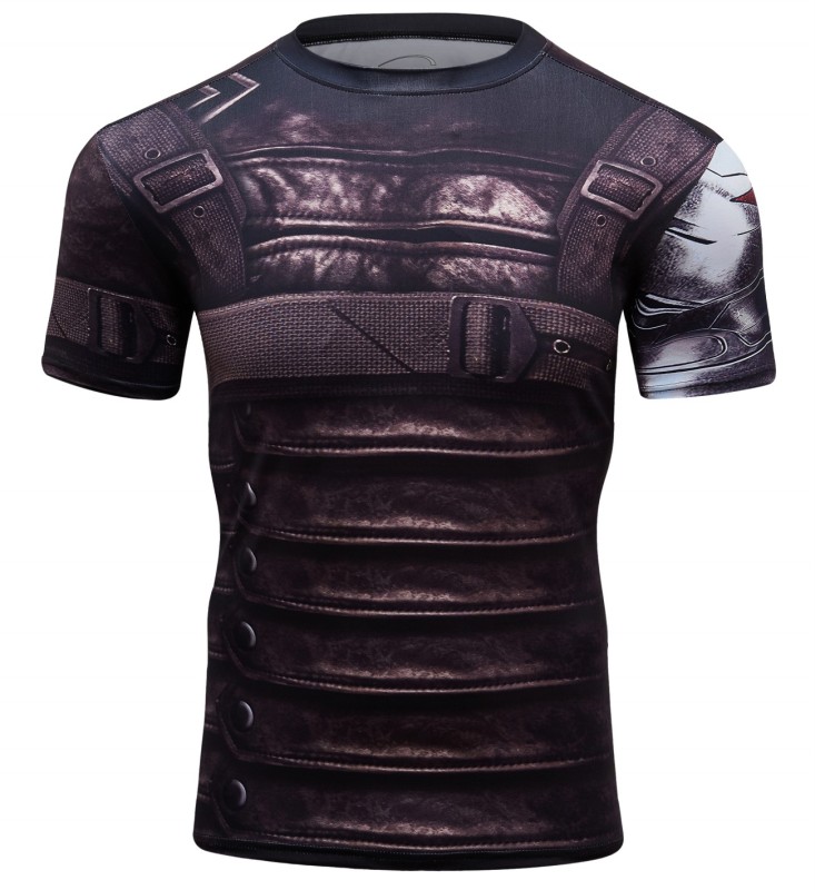 Men's T-Shirt Compression Adult Top Short Sleeve Quick Dry Base Layers Shirt