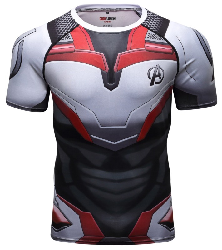 Men's Superhero Compression Short Sleeve Gentlemen 3D Digital Printing Quick Dry Short-Sleeved T-Shirt Top