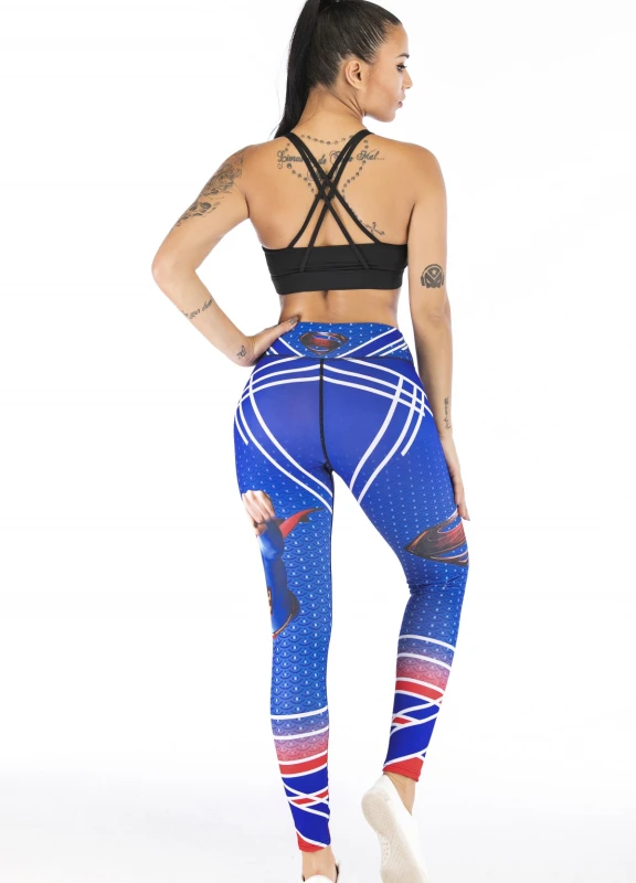 Women's Superhero Digital Printing Leggings Yoga Pants Compressed Tight Trousers