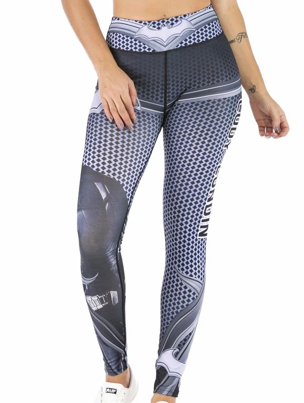 Women's Superhero Digital Printing Leggings Yoga Pants Compressed Tight Trousers