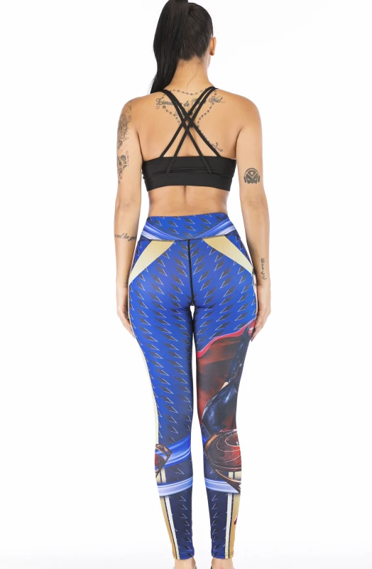 Women's Superhero Digital Printing Leggings Yoga Pants Compressed Tight Trousers