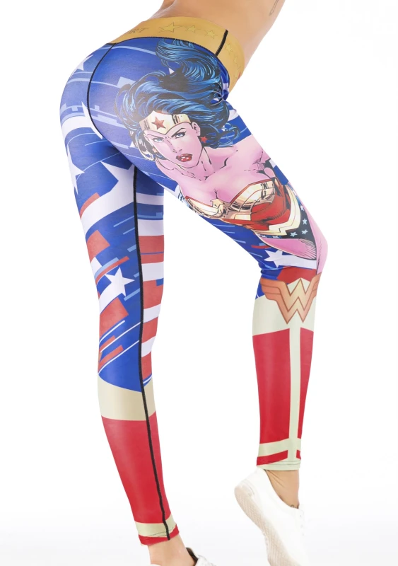 Women's Superhero Digital Printing Leggings Yoga Pants Compressed Tight Trousers