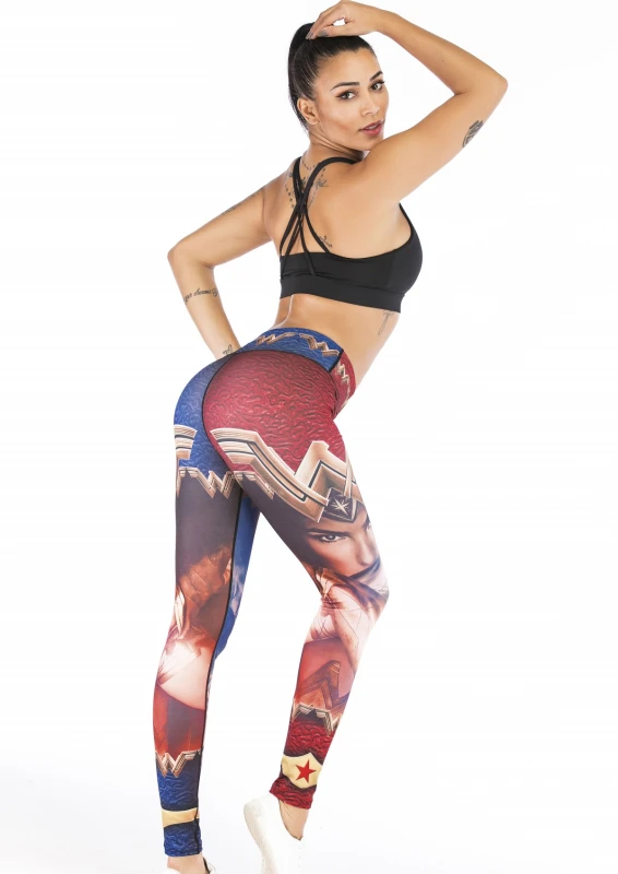 Women's Superhero Digital Printing Leggings Yoga Pants Compressed Tight Trousers