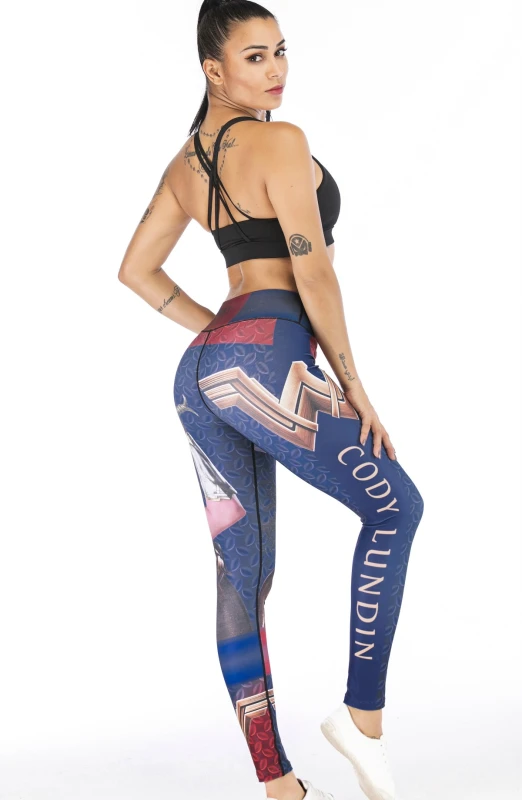 Women's Superhero Digital Printing Leggings Yoga Pants Compressed Tight Trousers