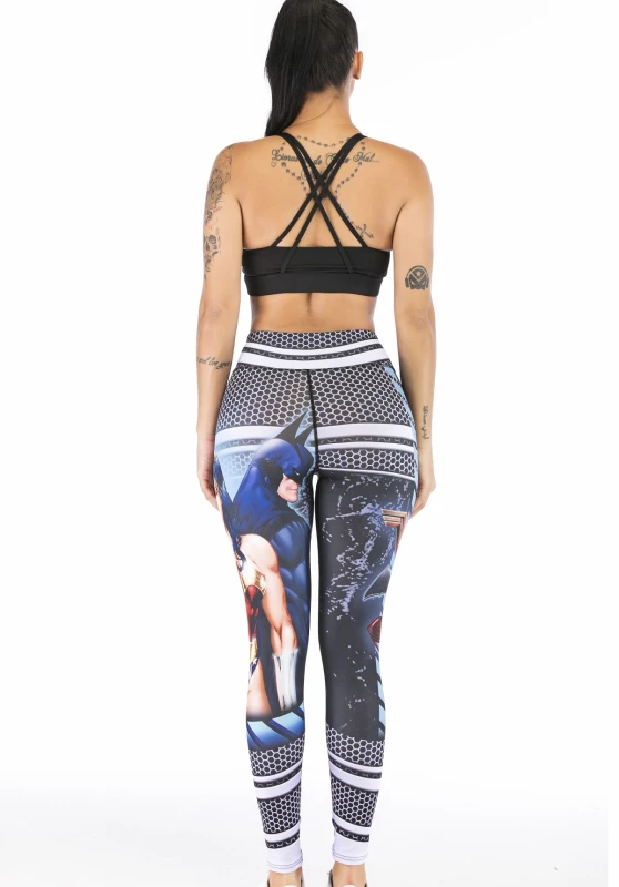 Women's Superhero Digital Printing Leggings Yoga Pants Compressed Tight Trousers