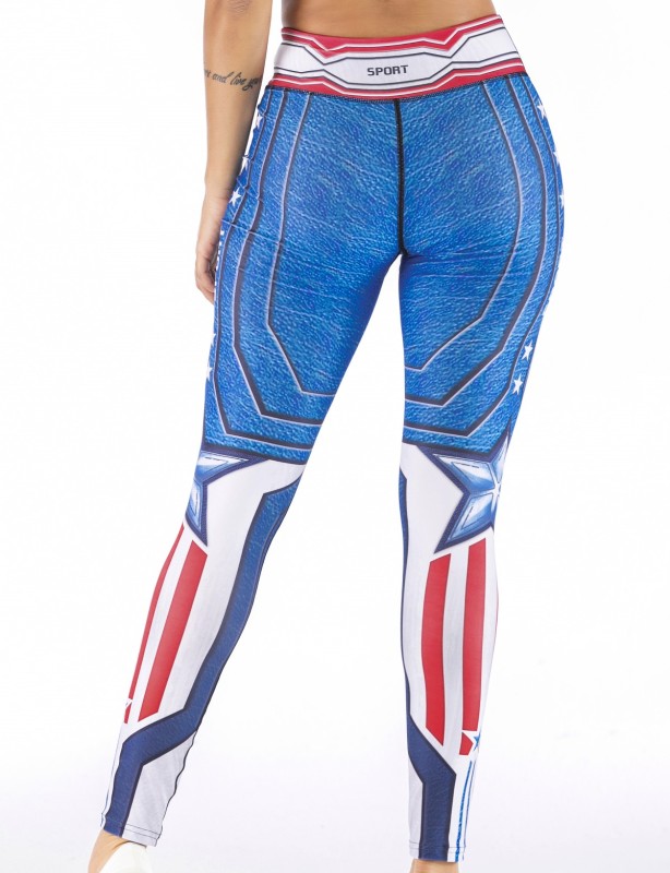 Women's Superhero Digital Printing Leggings Yoga Pants Compressed Tight Trousers