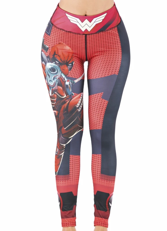 Women's Superhero Digital Printing Leggings Yoga Pants Compressed Tight Trousers