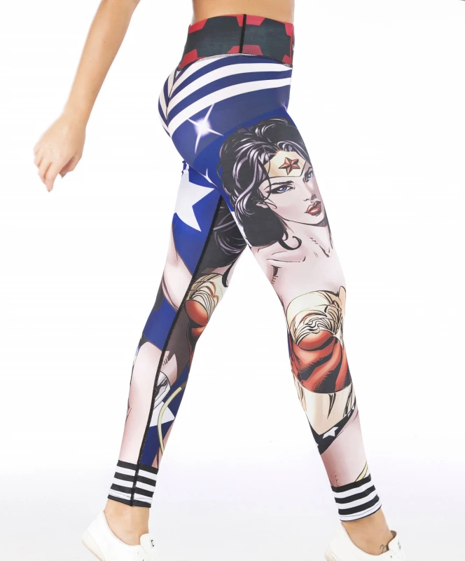 Women's Superhero Digital Printing Leggings Yoga Pants Compressed Tight Trousers