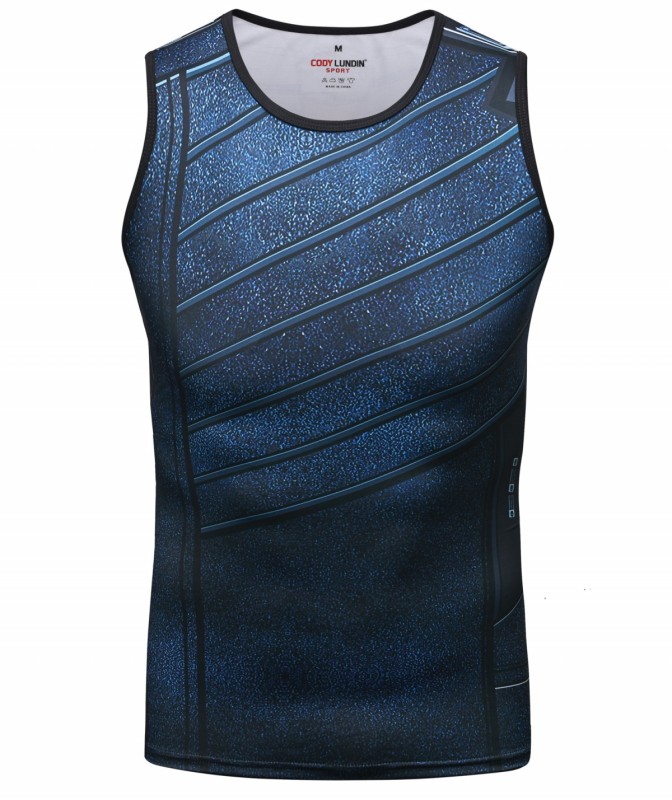 Men's Muscle Tank Top Sleeveless T-Shirts Baselayer Tees Cool Dry Compression Shirts Running Sports Vest