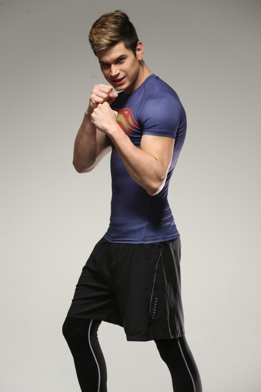 Men's Compression Tights Fitness Shirt,Casual Quick-Dry Sports T-Shirt