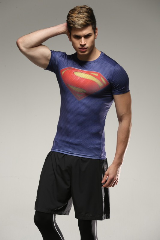 Men's Compression Tights Fitness Shirt,Casual Quick-Dry Sports T-Shirt