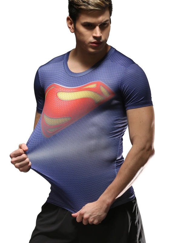 Men's Compression Tights Fitness Shirt,Casual Quick-Dry Sports T-Shirt