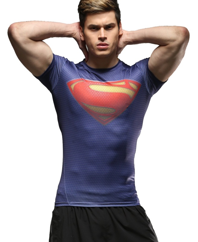 Men's Compression Tights Fitness Shirt,Casual Quick-Dry Sports T-Shirt