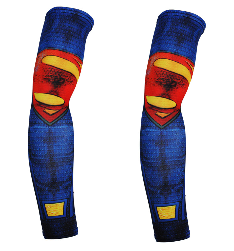 Men's UV Protection Heros Printed Cycling/Running, Hiking/Golf/Fishing/Football Arm Sleeve