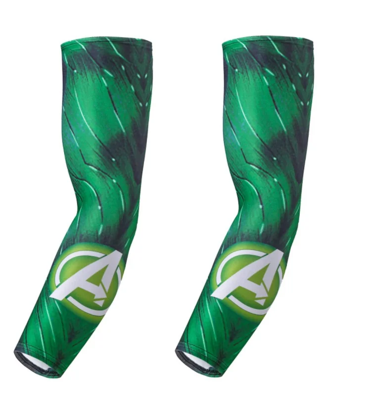 Men's UV Protection Heros Printed Sport Basketball Functional Arm Sleeve