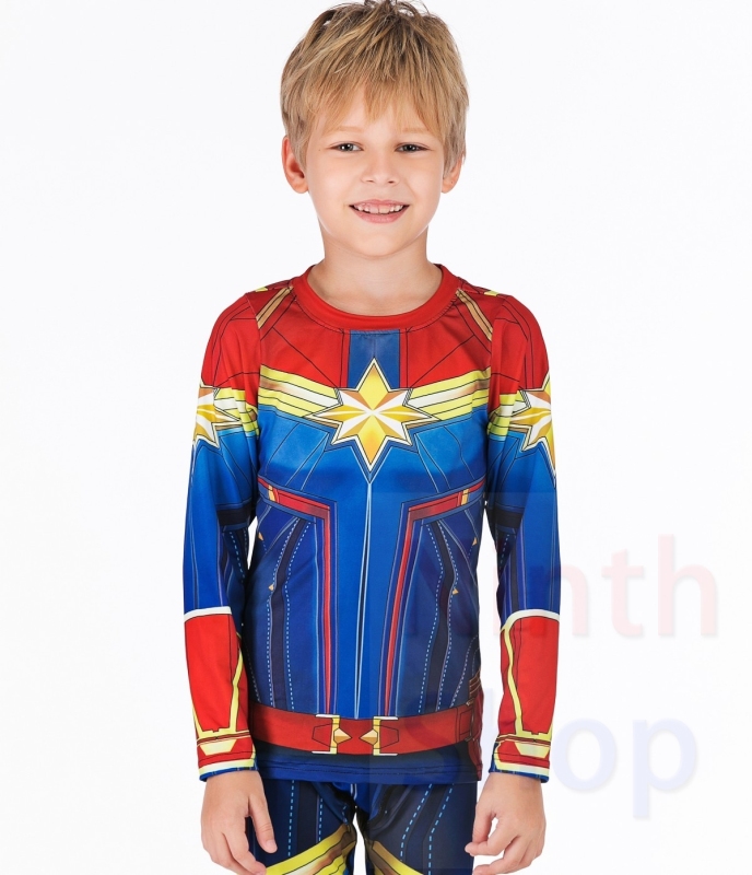 Boy's Compression Sports Long Shirt Base Layer Long Sleeve Kids Sport Running T-Shirt Quick Dry Outdoor Long Sleeve Tee