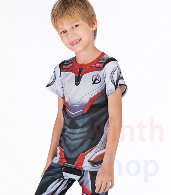 Boy's Casual T-Shirts Avengers T-Shirts Quick Dry Short Sleeve Tee Compression Sports Fitness Shirt Running Shirt