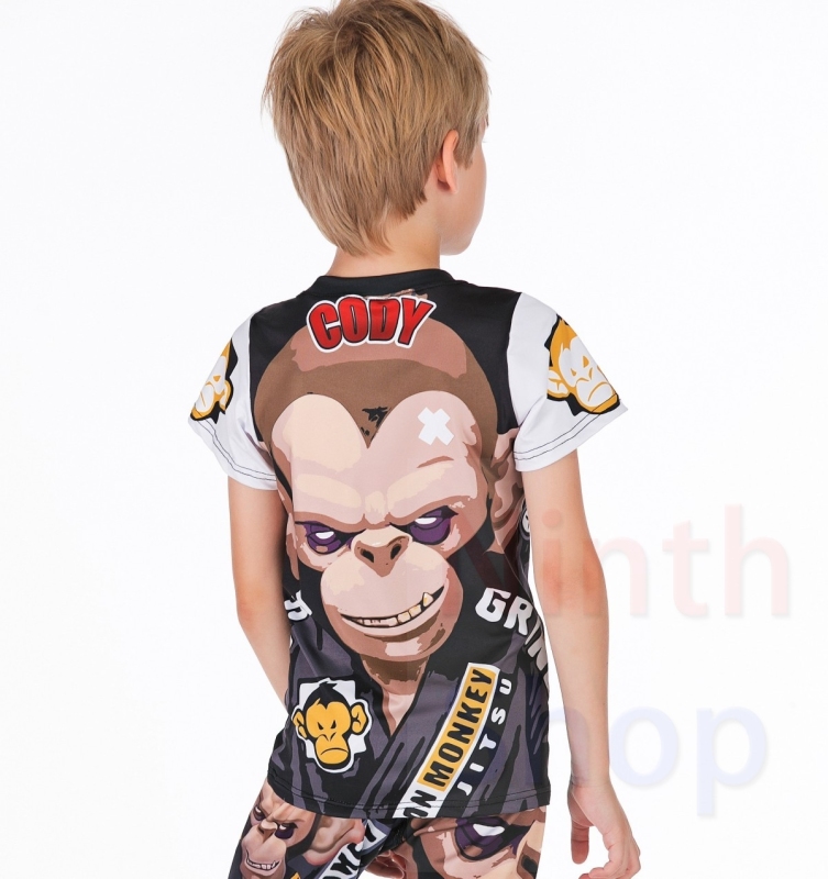 Boy's Compression Sports Fitness Shirt Running Shirt Base Layer T-Shirts 3D Printing Shirt Quick Dry Short Sleeve Tee