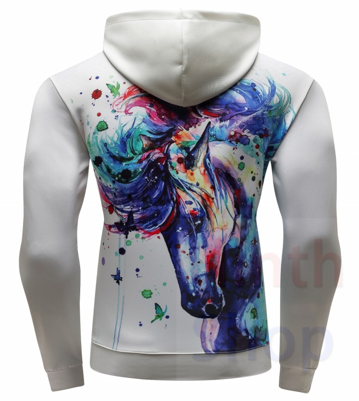 Men's Hoodies 3D Color Printing Loose Fashion Pullover Sports Hoodie Quick-Dry Long Sleeves Hoodies