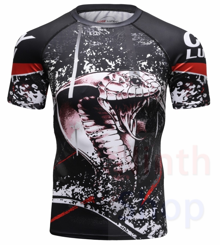 Men's Quick Dry Short Sleeve Clothes 3D Digital Printing Men's Tight Training Exercise Fitness Running Outdoor Shirt