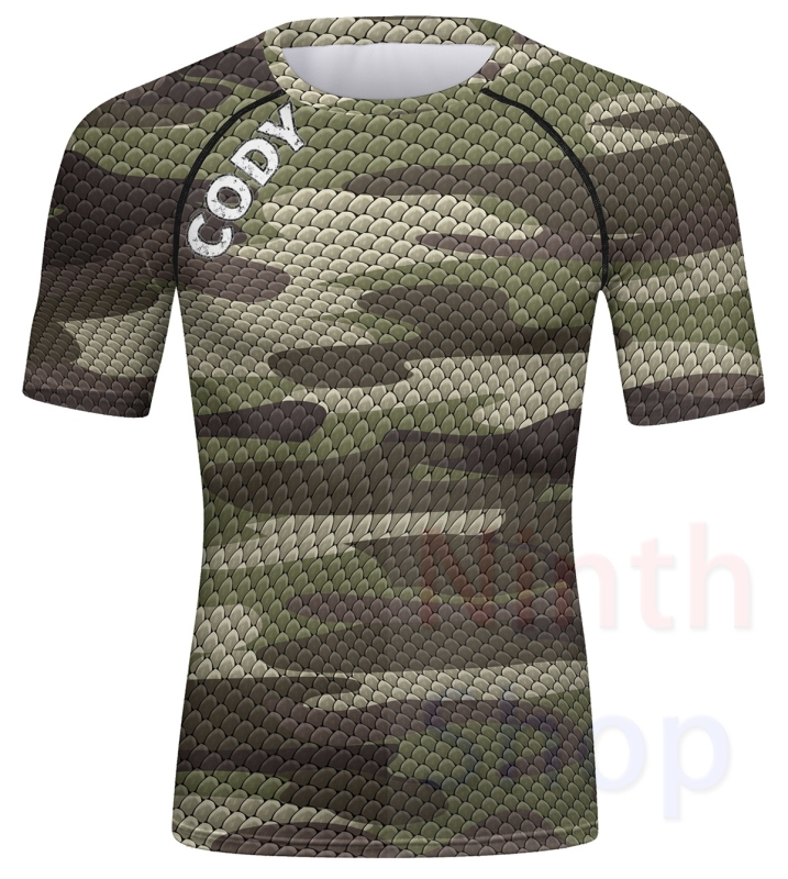 Men Short Sleeve Shirt Compression short Sport T-shirt Cool Dry Baselayer Shirt Round Collar Fantastic--look Sportness Sweatshirt(231572)