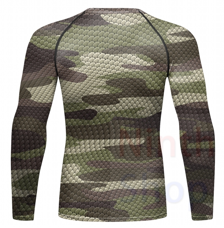Men Long Sleeve Shirt Compression Top Sport T-shirt Cody Print Shirts Cool Dry Base layer Shirt ALL SEASON for Running Training Sweatshirt(23494)
