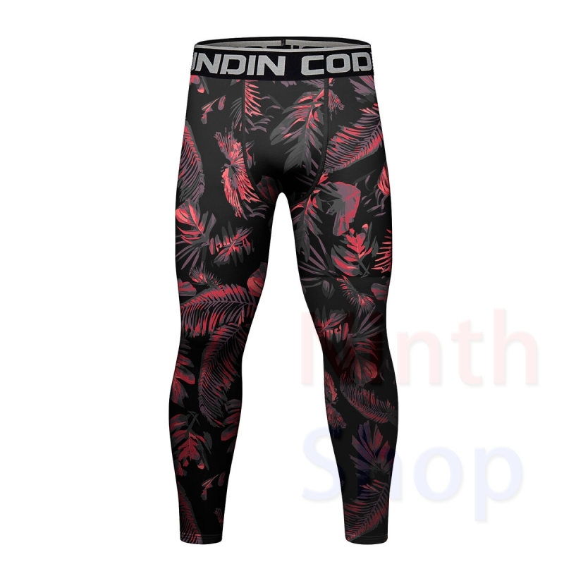 Cody Lundin Men's Sports Top and Pants 2 Pieces Sets Fast Dry Compression Round Collar 3D Print Fitness ALL Seasons Sports Suit（22468-22244）