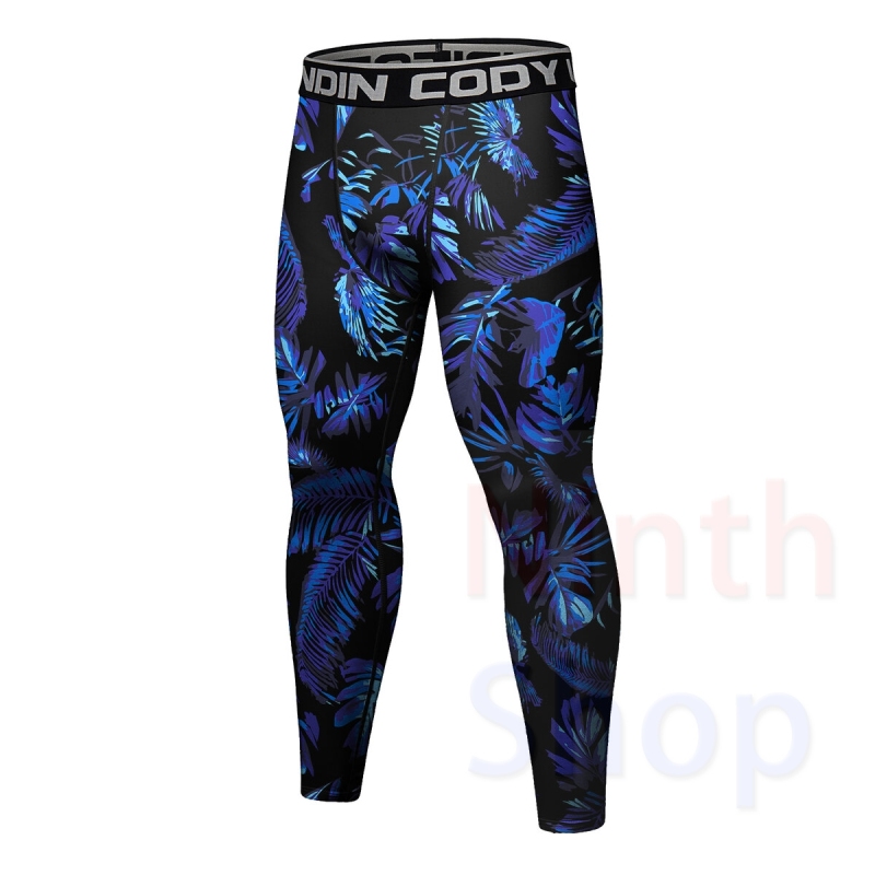 Cody Lundin Men's Sports Top and Pants 2 Pieces Sets Fast Dry Compression Round Collar 3D Print Fitness ALL Seasons Sports Suit（22467-22243）
