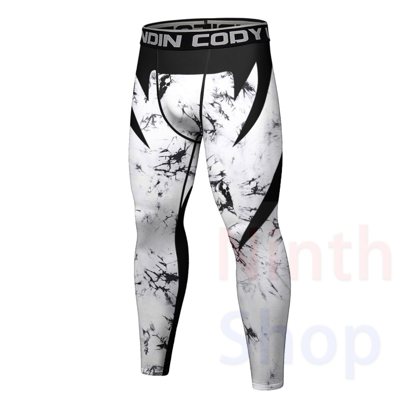Cody Lundin Men's Sports Top and Pants 2 Pieces Sets Fast Dry Compression Round Collar 3D Print Fitness ALL Seasons Sports Suit（22470-22246）