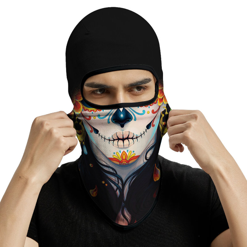 3PCS Balaclava Ski Mask Motorcycle Full Face Mask Outdoor Tactical Hood Headwear Mask Unisex for Cycling Halloween Cosplay（HT210009-011-049）