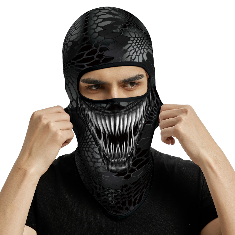 3PCS Balaclava Ski Mask Motorcycle Full Face Mask Outdoor Tactical Hood Headwear Mask Unisex for Cycling Halloween Cosplay（HT210010-026-302）