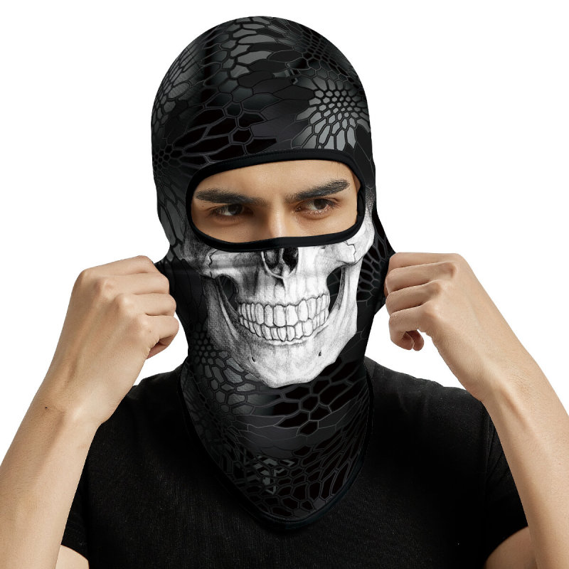 3PCS Balaclava Ski Mask Motorcycle Full Face Mask Outdoor Tactical Hood Headwear Mask Unisex for Cycling Halloween Cosplay（HT210012-130-157）