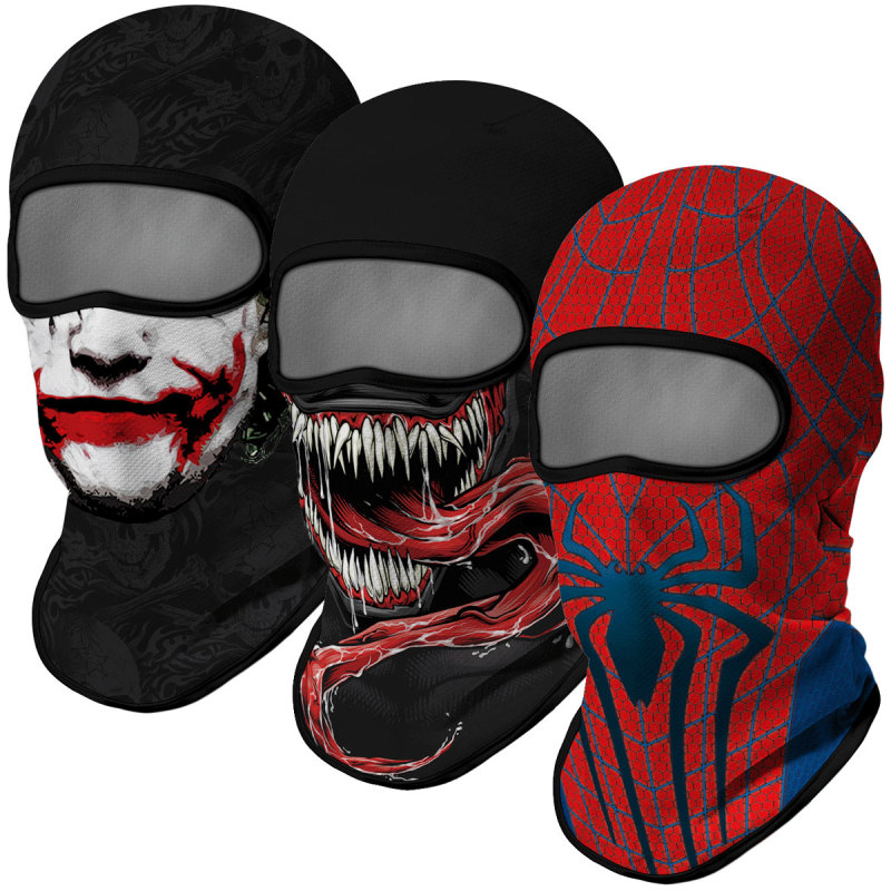 3PCS Balaclava Ski Mask Motorcycle Full Face Mask Outdoor Tactical Hood Headwear Mask Unisex for Cycling Halloween Cosplay（HT210023-044-302）